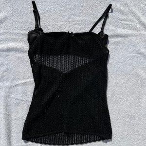 Vintage Dolce & Gabbana Crochet Top w/ Built-in Underwire Bra